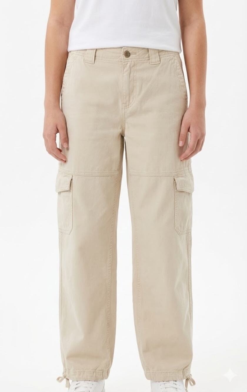 Chinos Pants Women's Size S 4/6  Old Navy Khaki Stretch Straight Leg Cotton